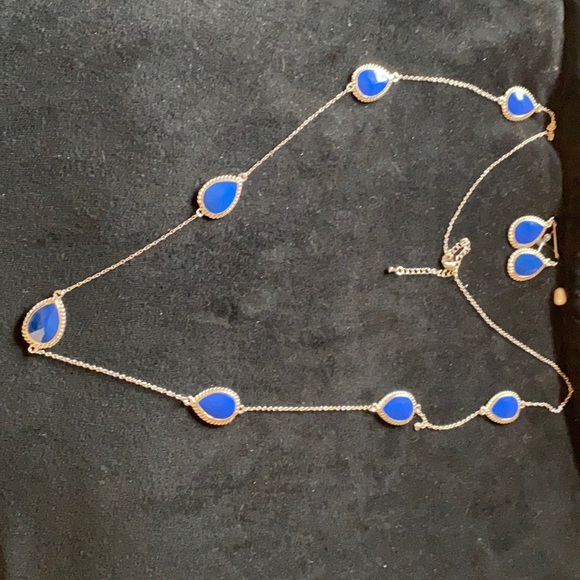 Silver Necklace and Matching Earrings - Picture 1 of 3